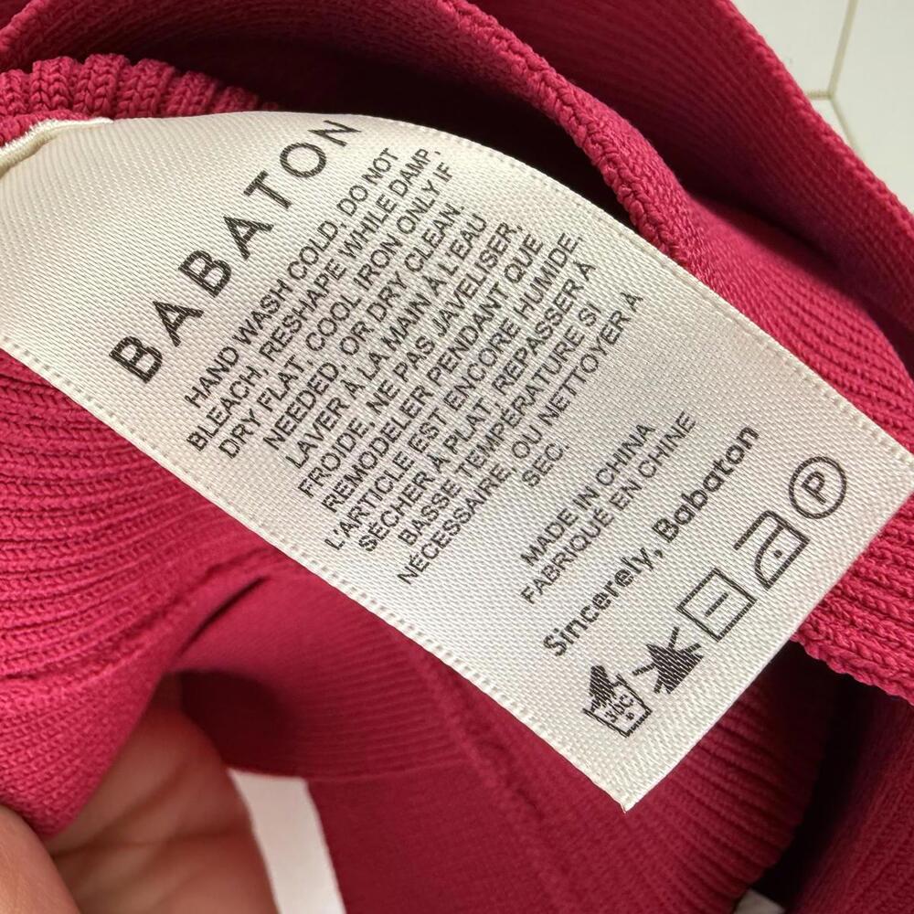 Babaton by Aritzia Hot Pink Sculpt Knit Greek Ribbed Cropped Top - Size - XS - Picture 8 of 10